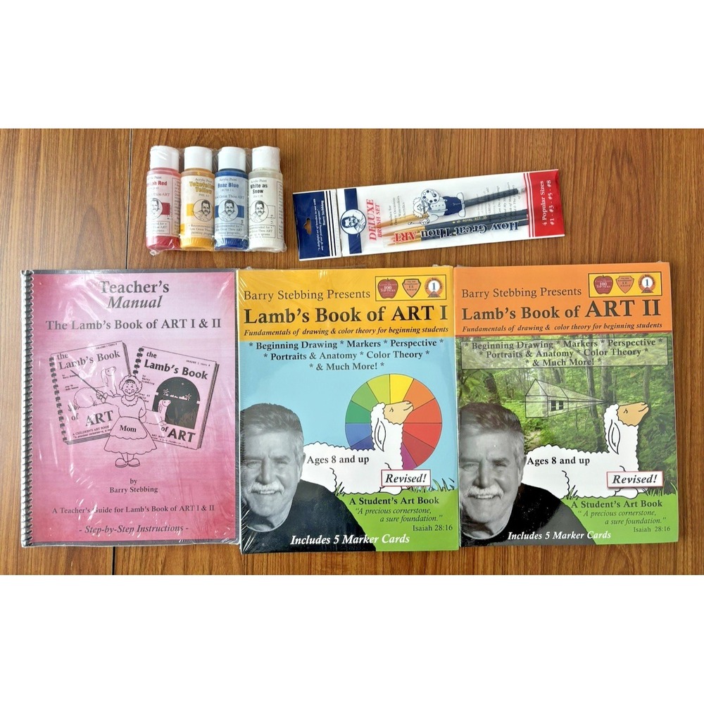 Barry Stebbing Presents Lamb's Book of Art I & II Sealed PLUS PAINT AND BRUSHES